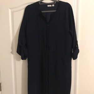 Knee length long sleeved dress